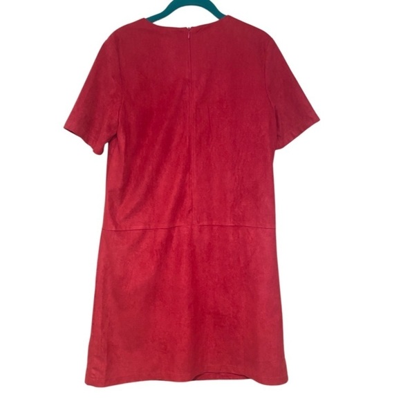 Jade By Melody Tam Pink Dress Short Sleeves Faux Suede size M - Picture 9 of 16